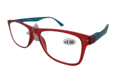 Berkeley Dioptrické okuliare na čítanie +2,5 plastové červené, modré bočnice 1 kus MC2268