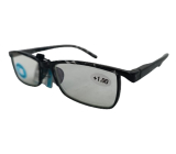 Berkeley Dioptrické okuliare na čítanie +1 Plastové čierne škvrny Modrý blok 1 kus MC2238B