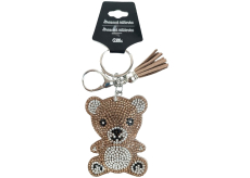 Albi Prívesok na kľúče štrasový medvedík hnedý