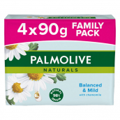 Palmolive Naturals Balanced & Mild tuhé toaletné mydlo 3 + 1 kus 90 g
