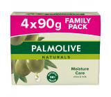 Palmolive Naturals Olive Milk tuhé toaletní mýdlo 3 + 1 kus 90 g