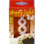 Happy light Tortová sviečka číslica 8 v krabičke