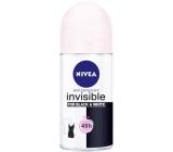 Nivea Invisible Black & White Clear kuličkový antiperspirant deodorant roll-on pro ženy 50 ml