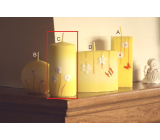 Lima Rozkvitnutá lúka sviečka žltá valec 60 x 120 mm 1 kus
