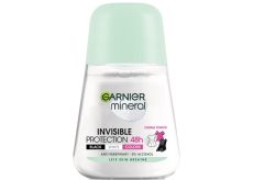 Garnier Mineral Invisible Black & White 48hkuličkový antiperspirant dezodorant roll-on pre ženy 50 ml