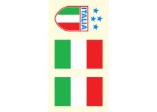Arch Tetovacie obtlačky na tvár i telo Taliansko vlajka 3 motív