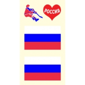 Arch Tetovacie obtlačky na tvár i telo Rusko vlajka 3 motív