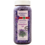 Bohemia Gifts Lavender s extraktom z bylín regeneračnú soľ do kúpeľa 900 g