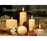 Lima Zimní třpyt Vanilka vonná svíčka válec 50 x 100 mm 1 kus