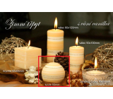 Lima Zimná trblietanie Vanilka vonná sviečka guľa priemer 80 mm 1 kus