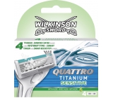 Wilkinson Sword Quattro Titanium Sensitive náhradné hlavice 4 kusy