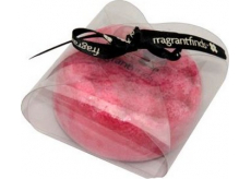 Fragrant Finds Massage Sponge Soap Glycerínové mydlo masážne s hubou naplnenou vôňou parfumu čerstvých malín vo farbe vínovej 200 g