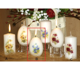 Lima Vôňa Kvetín Fialka vonná sviečka biela s obtiskom vajíčko 60 x 90 mm 1 kus