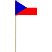 Arch Papierová vlajka Českej republiky na drievku 42 cm 1 kus
