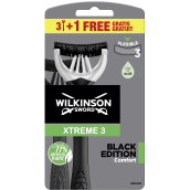 Wilkinson Xtreme 3 Black Edition holiaci strojček pre mužov 4 kusy