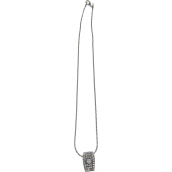 Strieborný náhrdelník s príveskom so vsadenými kryštálmi 45 cm