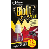 Biolit Plus Elektrický odparovač s vôňou citronely proti komárom a muchám náhradná kazeta 45 nocí 31 ml