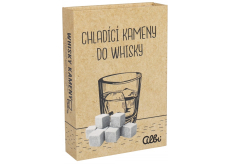 Albi Chladiace kamene do Whisky, 9 chladiacich kameňov a zamatový vačok pre skladovanie
