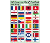 Arch Welcome to the football country samolepky a tetovačky vlajky států 12 x 17 cm 1 kus
