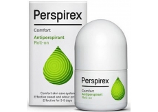 Perspirex Comfort guľôčkový antiperspirant bez vône roll-on unisex 3-5 dní účinok 20 ml