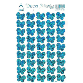 Arch Holografické dekoračné samolepky motýle modré