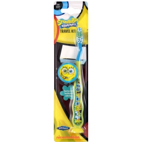 SpongeBob Soft 3D zubná kefka pre deti s krytkou