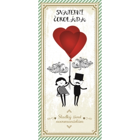 Bohemia Gifts Mliečna čokoláda Svadba svadobné, darčeková 100 g