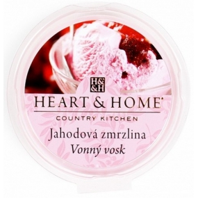 Heart & Home Jahodová zmrzlina Sójový prírodný voňavý vosk 27 g