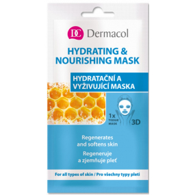 Dermacol Hydrating & Nourishing Mask textilné 3D hydratačná a vyživujúca maska 15 ml