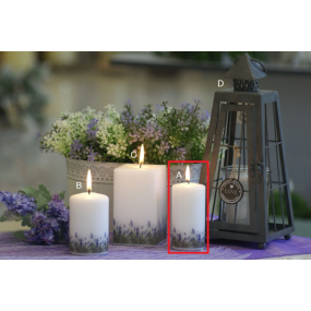 Lima Lavender vonná sviečka biela valec 50 x 100 mm 1 kus