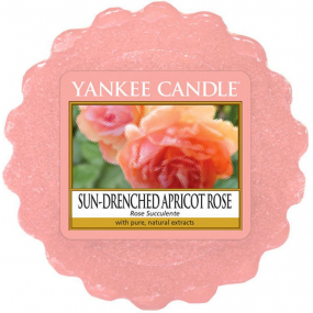 Yankee Candle Sun Drenched Apricot Rose - vyšúchaný marhuľová ruže vonný vosk do aromalampy 22 g