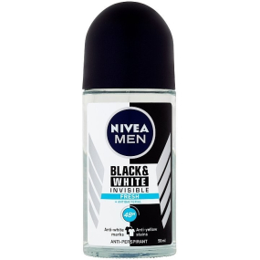 Nivea Men Invisible Black & White Fresh guličkový antiperspirant dezodorant roll-on 50 ml
