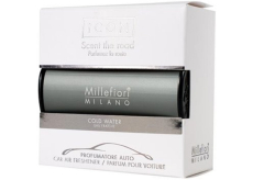 Millefiori Milano Icon Cold Water - Chladná voda vôňa do auta Classic tmavo šedá vonia až 2 mesiace 47 g