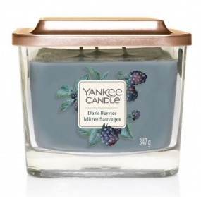 Yankee Candle Dark Berries - Černice sójová vonná sviečka Elevation strednej sklo 3 knôty 347 g