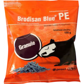 Tekro Brodisan Blue PE granule na hubenie hlodavcov 150 g