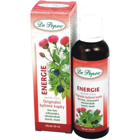 Dr. Popov Energia originálne bylinné kvapky udržujú vitalitu a bdelosť, pre celkové osvieženie 50 ml