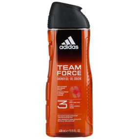Adidas Team Force 3v1 sprchový gél na telo, vlasy a tvár pre mužov 400 ml