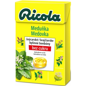 Ricola Zitronenmelisse - Medovka švajčiarske bylinné cukríky bez cukru s vitamínom C z 13 bylín 40 g