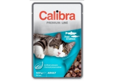 Calibra Premium Rybie mäso kúsky v delikátnej omáčke kompletné krmivo pre mačky vrecko 100 g