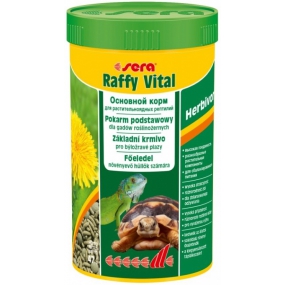 Sera Raffy Vital granulované základné krmivo pre suchozemské korytnačky a všetky ostatné bylinožravé plazy 250 ml