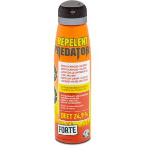 Predator Repelent Forte DEET 24,9% repelentný sprej odpudzuje komáre a kliešte 150 ml
