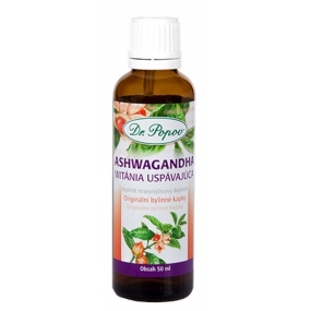 Dr. Popov Ashwagandha (vítaním uspávajúca) originálne bylinné kvapky pre dobrý spánok, duševné zdravie a zmiernenie stresu doplnok stravy 50 ml