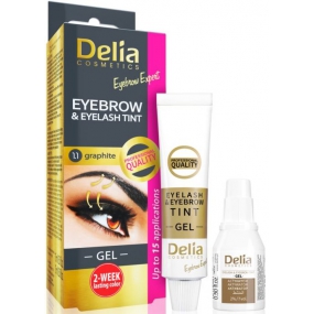 Delia Cosmetics Eyebrow Expert gélová farba na obočie a mihalnice s aktivátorom 1.1. Graphite - šedá 2 x 15 ml