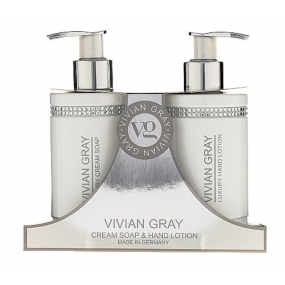 Vivian Gray Crystal White krémové mýdlo na ruce 250 ml + mléko na ruce 250 ml, kosmetická sada