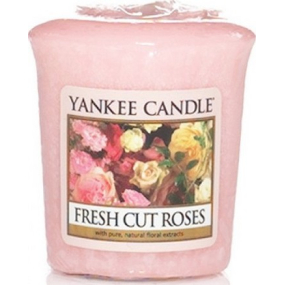 Yankee Candle Fresh Cut Roses - Čerstvo narezané ruža vonná sviečka votívny 49 g