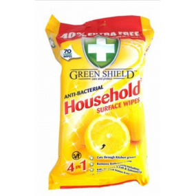 Green Shield 4v1 Úklidové antibakteriální vlhčené čistící ubrousky 70 kusů