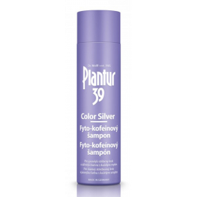 Plantur 39 Color Silver Fyto-Kofeinový šampón strieborný lesk a žiarivejšie farbu proti padaniu vlasov 250 ml