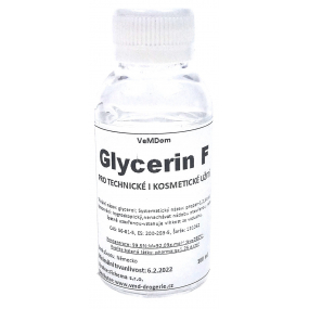 VeMDom Glycerín F, glycerol, farmaceutická kvalita, rastlinný čistý bezvodý olej 99,5% 100 ml