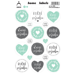 Arch Domáce etikety Home Labels samolepky Ručná výroba 12 x 18 cm