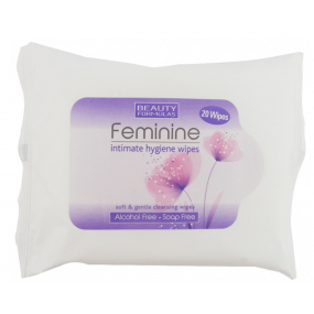 Beauty Formulas Feminine vlhčené obrúsky na intímnu hygienu 20 kusov